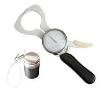 LatoYard Calibrador de metal Skinfold prueba de porcentaje de grasa corporal, IMC con margen de error de 0.03 mm, equipo de fitness portátil para gimnasio y uso doméstico