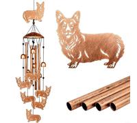 LatoYard Campanas de viento Moon Cat para mamá, tubo de metal de latón, decoración de jardín, sonido relajante, campana colgante al aire libre para el día de la madre (E)