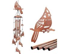 LatoYard Campanas de viento Moon Cat para mamá, tubo de metal de latón, decoración de jardín, sonido relajante, campana colgante al aire libre para el día de la madre (D)