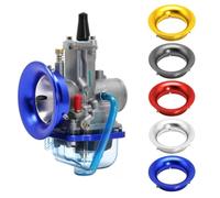 LatoYard Carburador PWK21-34 modificado para motocicleta con interfaz de bocina, filtro de aire CNC para PWK para OKO 21 24 26 28/30/32/34 mm para titanio PE