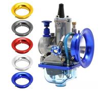LatoYard Carburador PWK21-34 para motocicleta con copa A/C modificado para interfaz de bocina, filtro de aire CNC para PWK para OKO 21 24 26 28/30/32/34 mm para PE azul