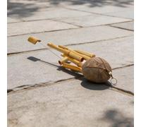 LatoYard Carillón de viento de madera de concha de coco, decoración musical hecha a mano para jardín con sonido relajante para exteriores
