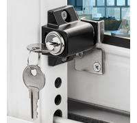 LatoYard Cerradura de ventana deslizante de aleación de aluminio para puertas, cerradura de seguridad infantil con 2 llaves, se adapta a ventanas con bisagras y correderas, instalación sin taladro