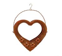 LatoYard Cesta colgante decorativa de metal en forma de corazón, resistente a la intemperie, para plantas o pájaros, jardín, patio, hogar (estilo C)