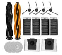 LatoYard Completo para piezas de repuesto M50 Robot para aspiradora, incluye para cepillos principales, filtros, almohadillas de fregona de rodillo, cepillos laterales, bolsas de polvo