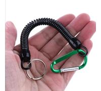 LatoYard Cordón de pesca con espiral de resorte, retráctil y antipérdida | Alicates de cuerda, varillas y carretes eléctricos, cordón elástico de poliuretano con bloqueo de seguridad de aleación de