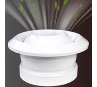 LatoYard Cubierta de rejilla de ventilación de techo ABS para flujo de aire ajustable, difusor redondo de 75/100/150/200 mm para escape interior y reducción de ruido, parte de calentadores radiantes