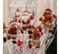 LatoYard Decoración colgante para árbol de Navidad, Papá Noel, muñeco de nieve, reno, oso, marioneta, adorno para fiesta de Navidad, decoración del hogar, 18 cm