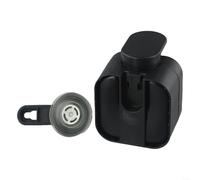 LatoYard Dispensador de jabón ABS montado en la pared con bomba de presión y ventosa fuerte, caja de jabón a prueba de humedad sin taladro en blanco y negro (negro)