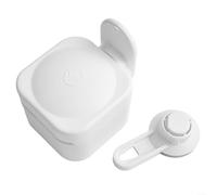 LatoYard Dispensador de jabón ABS montado en la pared con bomba de presión y ventosa fuerte, caja de jabón a prueba de humedad sin taladrar en blanco y negro (blanco)