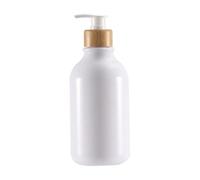 LatoYard Dispensador de jabón de plástico recargable, botella dispensadora de 300 ml, 500 ml, contenedor de champú mate esmerilado para baño, fregadero de cocina, negro, blanco, marrón, transparente