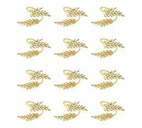 LatoYard Elegantes servilleteros de metal, 12 unidades, para bodas, fiestas y cenas diarias, 65 x 5 cm, juego de vajilla decorativa para decoración de banquetes y eventos