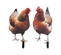 LatoYard Estaca acrílica de pollo de granja, adorno de jardín de gallo para decoración de patio al aire libre, letrero de estatua de animal para patio trasero B)