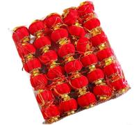LatoYard Faroles flocados para decoración de Año Nuevo chino, resistentes a la intemperie, adornos colgantes para fiestas de vacaciones (4#30)