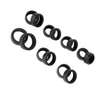 LatoYard Funda de goma con anillo de acero para rodamientos de herramientas eléctricas 607 608 6000, compatible con amoladora angular y martillo eléctrico, 2 piezas, color negro