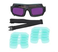 LatoYard Gafas de soldadura de oscurecimiento automático con lente antiarañazos, alimentadas por energía solar para corte de plasma, soldadura eléctrica y de argón
