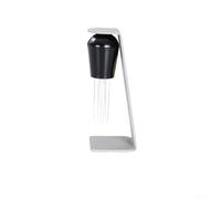 LatoYard Herramienta wdt para agitador de café espresso con soporte magnético, herramienta de distribución de 5 agujas para una extracción uniforme, para accesorios de barista, base negra de acero