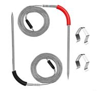 LatoYard Juego de 2 sondas de carne resistentes para Weber Connect, Smart Hub, parrillas de pellets de gas y Smokefire, construcción de cobre con precisión de ± 1.-13.3 °C, ancho