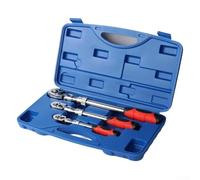 LatoYard Juego de 3 llaves de trinquete de 72 dientes, llave extensible de cabeza flexible para reparación de automóviles, mecanismo de liberación rápida, herramienta manual