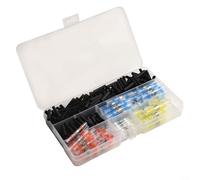 LatoYard Juego de 300 conectores de alambre de sellado de soldadura termorretráctil, terminales impermeables para aplicaciones marinas y automotrices, rojo, azul, blanco, amarillo, negro