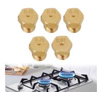 LatoYard Juego de 5 boquillas de quemador de gas para cocinas de 5 quemadores, kit de conversión de gas natural a GLP con chorros de latón de 0.73/0.97, para la mayoría de estufas de cocina