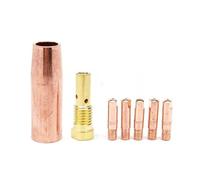 LatoYard Juego de boquillas de repuesto para soldador eléctrico de núcleo de flujo de 170 MIG, 7 piezas con puntas conductoras de 0.030 y .035 pulgadas, varilla y protector, compatible con 68885 97503