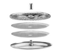 LatoYard Juego de filtros de prensa de acero inoxidable, 4 piezas de malla en espiral para piezas de repuesto de 6 cm, 8 cm, 9 cm, cafetera