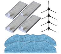 LatoYard Juego de paños de fregona con filtro de cepillo lateral para Eureka Lvac Voice Nuo compatible con aspiradora LG R580HK R585HK Series