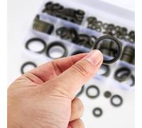 LatoYard Kit de arandelas de sellado de aceite M6 a 170 piezas, juntas de nitrilo, aplicaciones de bomba eléctrica de coche, anillos de sellado de calor y aceite con estuche