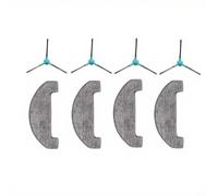LatoYard Kit de cepillos laterales de repuesto y paños de fregona compatible con Monsga MS1 para MAX Robot para aspiradora, instalar uso doméstico y oficina