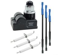 LatoYard Kit de encendido de parrilla compatible con Memphis 4 en 1, pieza TS-IG3007 con 3 cables y electrodos de cerámica, para funciona con pilas