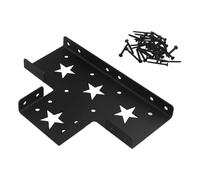 LatoYard Kit de soporte de esquina de pérgola resistente para postes de madera de 4 x 4, extensión de soporte en T de 3 vías para pérgola al aire libre, cenador y marco de patio, juego de herramientas