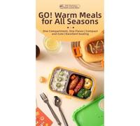 LatoYard Lonchera con compartimentos de acero inoxidable con palillos y cuchara, caja térmica a prueba de fugas, uso diario, 600 ml o 430 ml