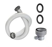 LatoYard Manguera de bomba de piscina de 1,5 m con adaptador B de 40 mm de diámetro, diseño a prueba de fugas para Intex y para sistemas de piscina Coleman, color blanco