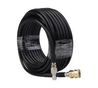 LatoYard Manguera de lavado a presión de 3/8 pulgadas de 50 pies con conexión rápida giratoria, acoplador de acero inoxidable para chorro de alcantarillado (20 m)