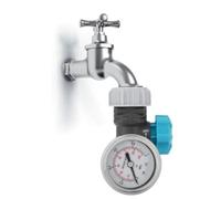 LatoYard Manual para regulador de presión de agua de jardín, válvula de riego de cobre y ABS con manómetro, ajuste preciso de flujo
