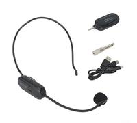 LatoYard Micrófono inalámbrico de 2,4 G con alcance de 50 m, micrófono condensador integrado para altavoz, enseñanza de voz, yoga y conferencias