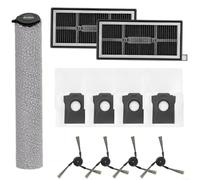 LatoYard MOVA S70 Roller S70 Ultra Roller S70 Pro Roller Robot Aspiradora, kit completo de repuesto, rodillo de fregona, cepillos laterales, filtros HEPA, bolsas de polvo, lavable y reutilizable (A)