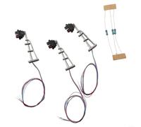 LatoYard N-Spur 187 - Juego de 3 señales de ferrocarril, color verde y rojo, compatible con maquetas de ferrocarril y edificios, 12 V