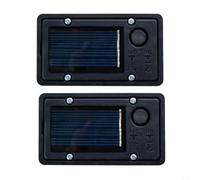 LatoYard Paquete de 2 luces solares de repuesto para tapa de caja de batería, carcasa de plástico resistente a la intemperie para accesorios de lámpara LED de jardín al aire libre (4 x 7 cm)