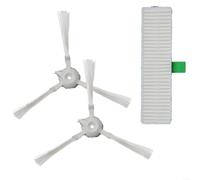 LatoYard Paquete de 3 cepillos laterales y filtro para modelos ZR740003, diseñado para Explorer 60, RR7427, RR7447, RG7447, RG7455, mejora la succión y la calidad del aire