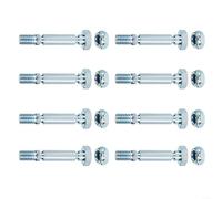 LatoYard Paquete de 8 pasadores de corte de repuesto para sopladores de nieve PowerSmart de dos etapas, kit de hardware de metal de 43,3 mm con tuercas, compatible con el modelo 303160355P
