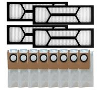 LatoYard Para eufy S1 Pro - Juego de filtros de repuesto y bolsas de polvo compatibles, piezas de repuesto para aspiradora doméstica, paquete de 6 o 12 (B)