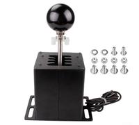 LatoYard Para Logitech G29 G27 G25 Racing Shifter, PC USB H Gear Shifter Simulador para juegos de carreras, 6+7+R Gear, plástico y aleación de aluminio