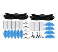 LatoYard Piezas de repuesto para Cecotec para Conga 7490 y para robot aspirador Genesis - Almohadillas de fregona de cepillo principal, kit de filtro de cepillos laterales, almohadillas de tela