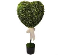 LatoYard Planta artificial en forma de corazón 3D en maceta, decoración de plástico verde, follaje falso para el día de San Valentín, mesa del hogar (A)