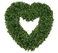 LatoYard Planta artificial en forma de corazón 3D en maceta, decoración de plástico verde, follaje falso para el día de San Valentín, mesa del hogar (B)