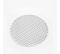 LatoYard Red de parrilla de acero inoxidable para hornear, asar, cocinar al vapor, rejilla de alambre redonda con agujeros pequeños, distribución uniforme del calor, compatible con estufa de horno