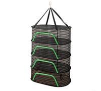 LatoYard Red de secado plegable de varios niveles para conservación de alimentos, estante de malla transpirable para verduras, pescado y aperitivos, diseño de ahorro de espacio con cremallera, (D)