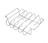 LatoYard Rejilla para parrilla sin barbacoa para freidoras de aire y cocina al aire libre, estante de metal para filetes, chuletas de cordero, costillas, para compacto 31,5 x 26 x 7,3 cm, negro o